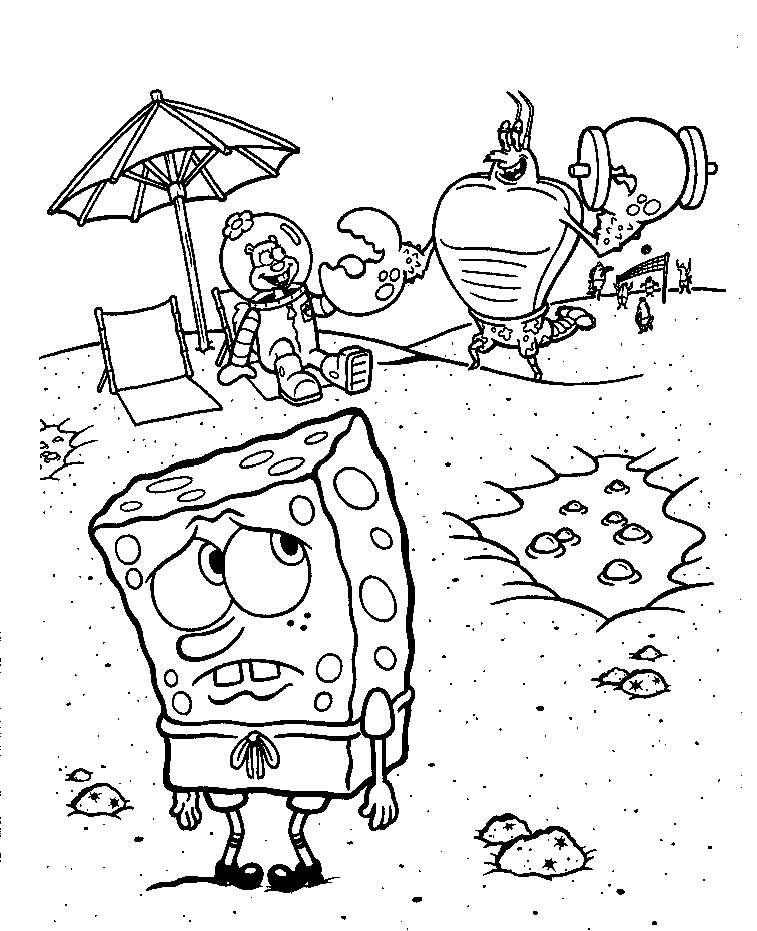 Spongebob color page