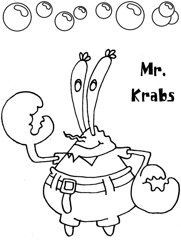 Mr. Krabs coloring page