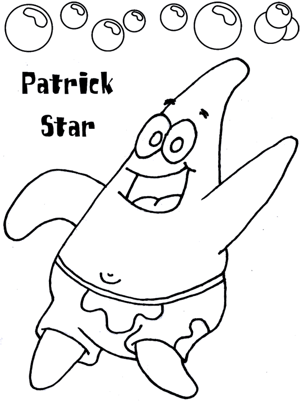 Patrick Star coloring page
