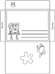 spongebob squarepants birthday party invitation enveloppe