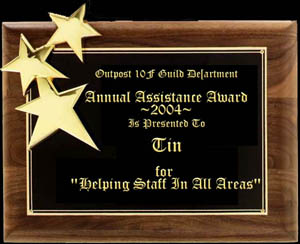 Anniversary Award - Annual Assistance Award 2004
