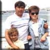 My father, sister and I... Note the 80's hairstyle.