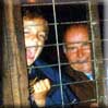 My grampy and I, in a cage.